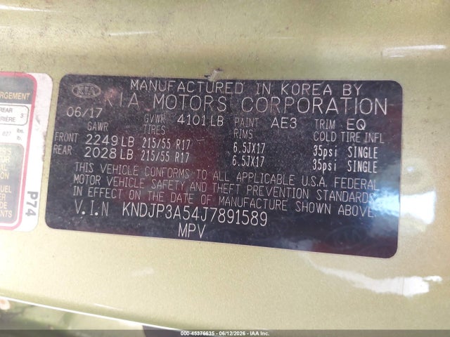 KIA SOUL + 2018 KNDJP3A54J7891589 Image 9