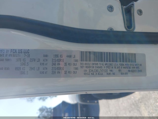 3C4NJCAB1JT471535 Jeep Compass Sport Fwd