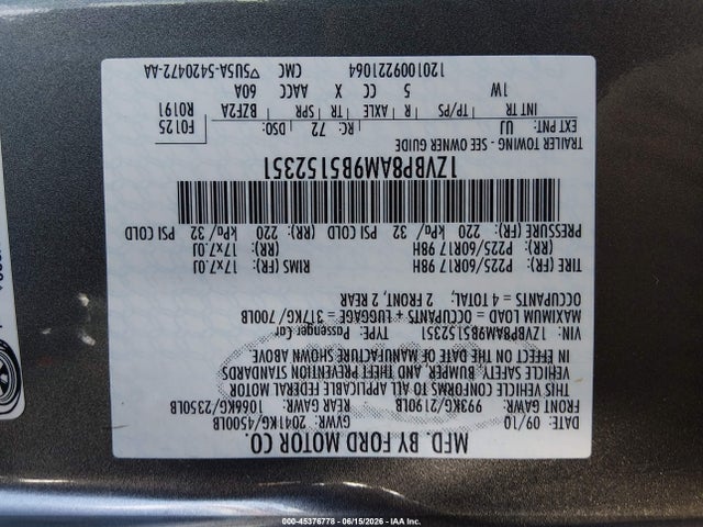 Продаж на аукціоні авто 2011 Ford Mustang V6, vin: 1ZVBP8AM9B5152351, номер лоту: 45376778