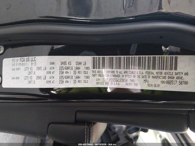 Jeep Cherokee Limited 2016 1C4PJMDS5GW123654 Image 9