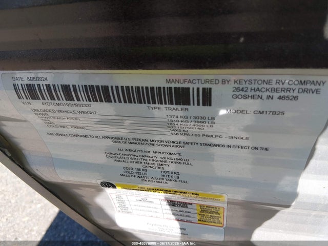 Keystone Rv Other 2025 4YDTCMG19SH932337 Image 9
