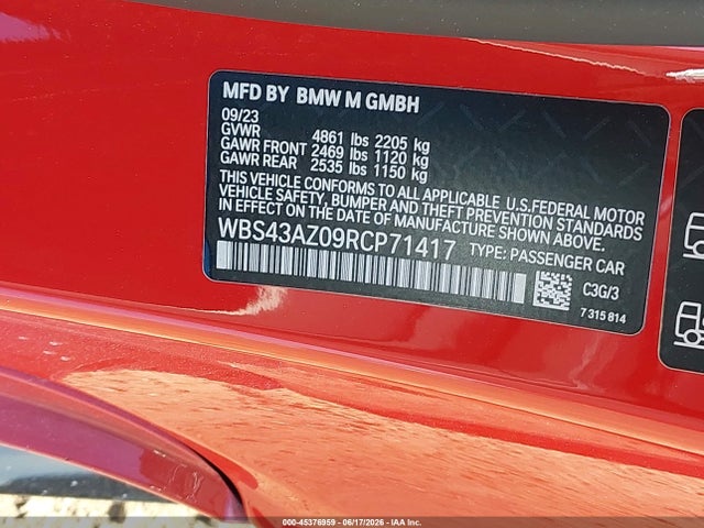 BMW M4 Competition Xdrive 2024 WBS43AZ09RCP71417 Image 9