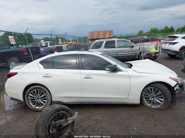 2018 Infiniti Q50 3.0t Luxe მანქანა იყიდება აუქციონზე, vin: JN1EV7AR2JM445074, აუქციონის ნომერი: 45377003