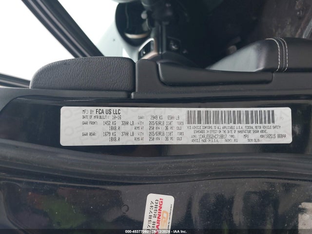 Aukcja sprzedaży 2017 Jeep Grand Cherokee Limited 4x2, vin: 1C4RJEBG2HC718817, numer aukcji: 45377060