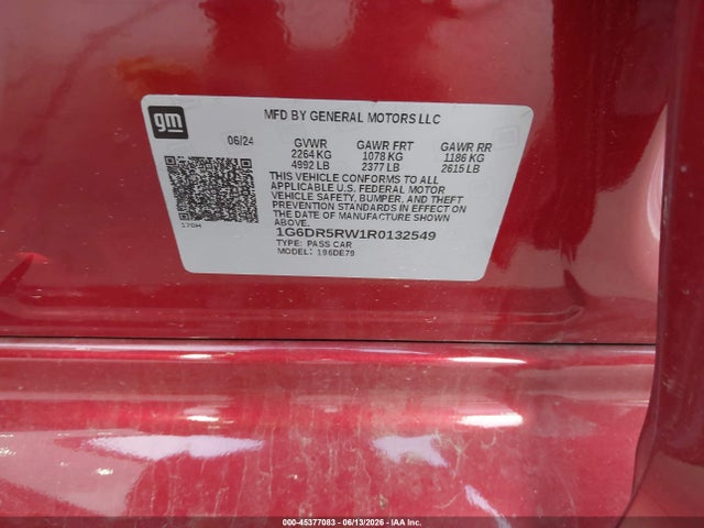 Продаж на аукціоні авто 2024 Cadillac Ct5-v V-series, vin: 1G6DR5RW1R0132549, номер лоту: 45377083