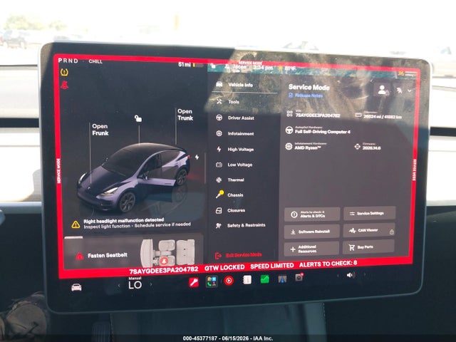 Продажа на аукционе авто 2023 Tesla Model Y Awd/long Range Dual Motor All-wheel Drive, vin: 7SAYGDEE3PA204782, номер лота: 45377187