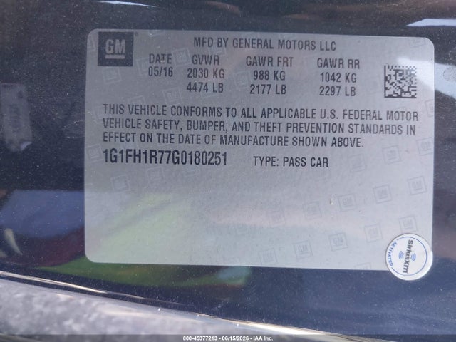 1G1FH1R77G0180251 Chevrolet CAMARO 2SS