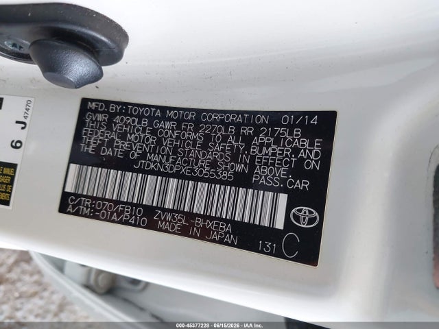 Toyota PRIUS PLUG-IN 2014 JTDKN3DPXE3055385 Image 9
