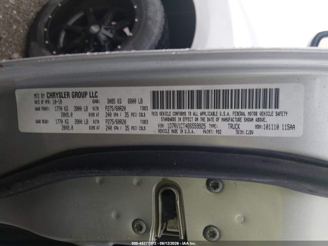 45377372 :رقم المزاد ، 1D7RV1CT4BS559925 vin ، 2011 Ram Ram 1500 Sport مزاد بيع