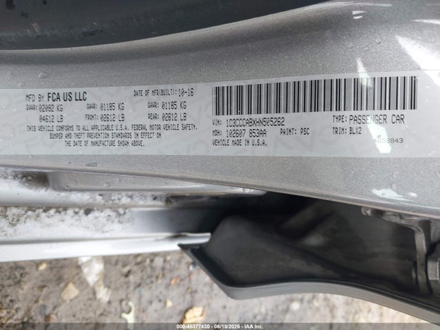 2017 Chrysler 200 Limited Platinum მანქანა იყიდება აუქციონზე, vin: 1C3CCCABXHN505262, აუქციონის ნომერი: 45377430
