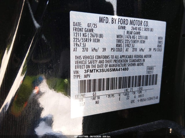 Ford Mustang Mach-e Premium 2025 3FMTK3SU6SMA41480 Image 9