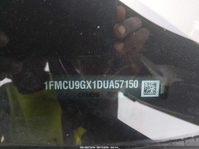 45377476 :رقم المزاد ، 1FMCU9GX1DUA57150 vin ، 2013 Ford Escape Se مزاد بيع