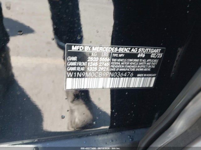 W1N9M0CB9PN036476 Mercedes-Benz Eqb 250 Suv