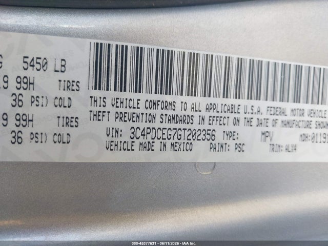 Dodge Journey R/t 2016 3C4PDCEG7GT202356 Image 9