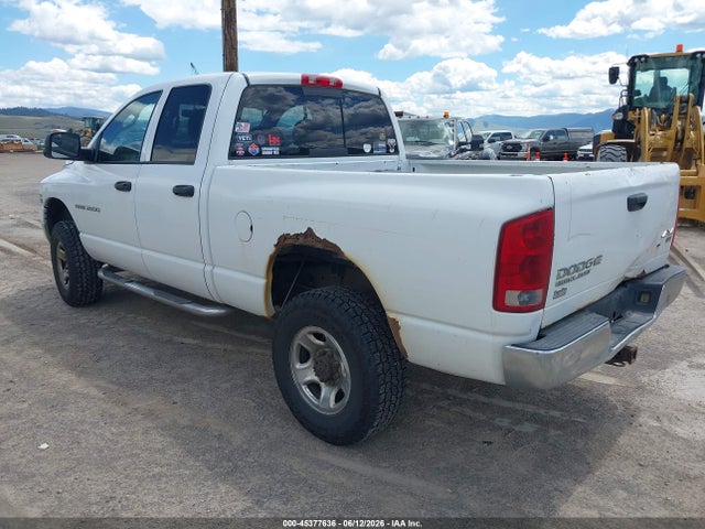 2004 Dodge Ram 2500 Slt/laramie მანქანა იყიდება აუქციონზე, vin: 1D7KU28D14J255956, აუქციონის ნომერი: 45377636