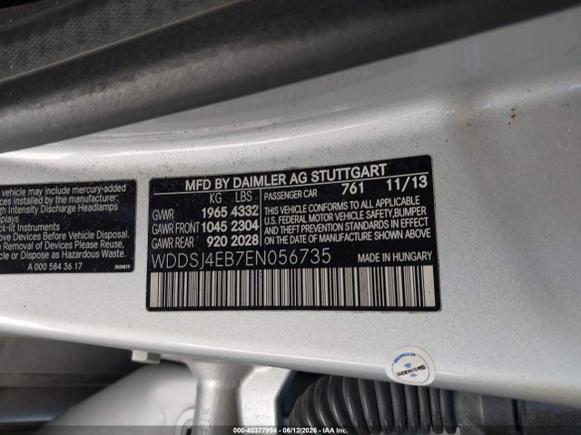 Mercedes-Benz CLA 250 2014 WDDSJ4EB7EN056735 Image 9