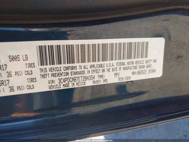 Aukcja sprzedaży 2014 Dodge Journey American Value Pkg, vin: 3C4PDCAB7ET284354, numer aukcji: 45378079