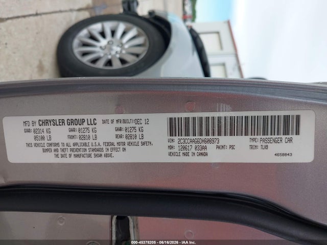 Auction sale of the 2013 Chrysler 300, vin: 2C3CCAAG6D8608973, lot number: 45378205