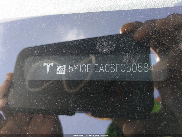 Aukcja sprzedaży 2025 Tesla Model 3 Long Range Rear-wheel Drive/standard Rear-wheel Drive, vin: 5YJ3E1EA0SF050584, numer aukcji: 45378212