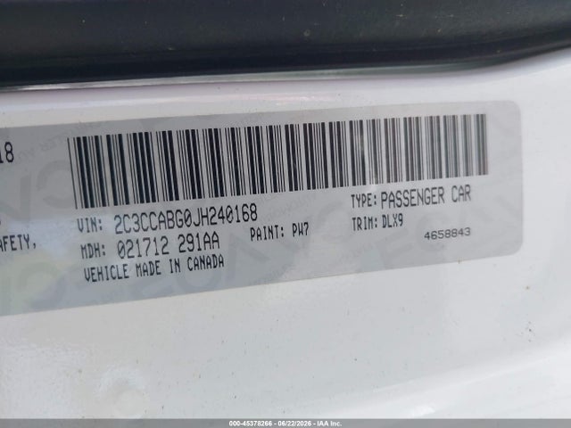 Продаж на аукціоні авто 2018 Chrysler 300 300s, vin: 2C3CCABG0JH240168, номер лоту: 45378266