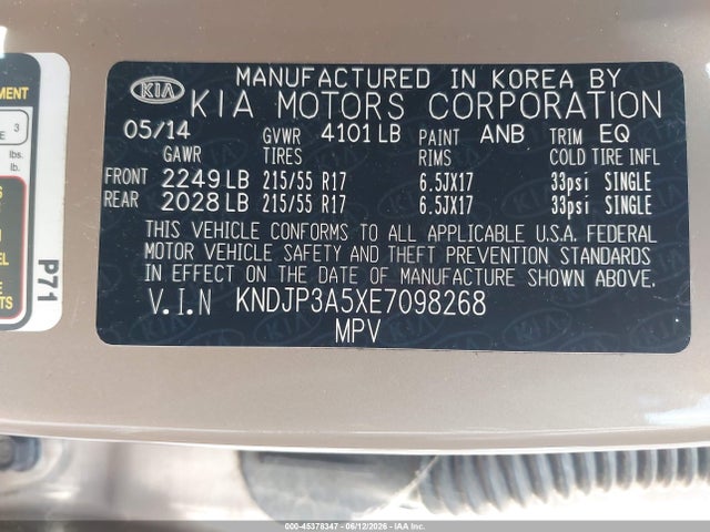Продажа на аукционе авто 2014 Kia Soul +, vin: KNDJP3A5XE7098268, номер лота: 45378347