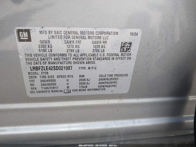 LRBFZLE42SD021987 Buick Envision Sport Touring Awd