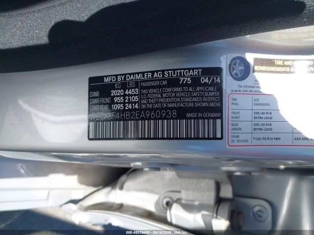 WDDGF4HB2EA960938 Mercedes-Benz C 250 Sport