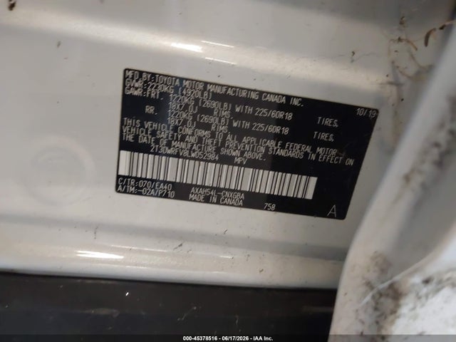 2T3DWRFV8LW052984 Toyota Rav4 Hybrid Limited