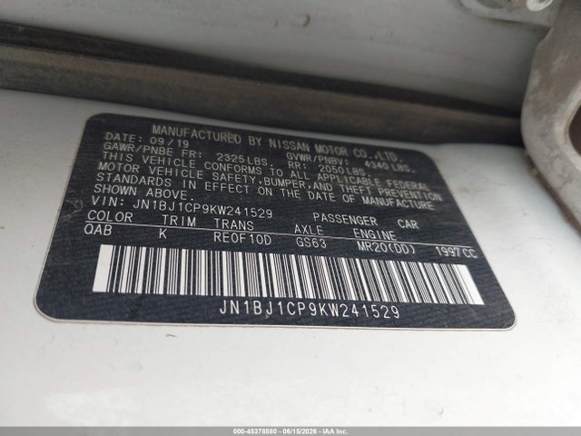 JN1BJ1CP9KW241529 Nissan Rogue Sport Sl