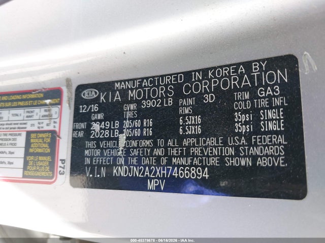 KIA Soul 2017 KNDJN2A2XH7466894 Image 9