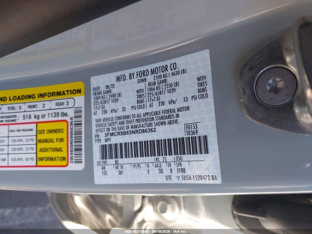 Ford Bronco Sport Big Bend 2022 3FMCR9B65NRD86362 Image 9