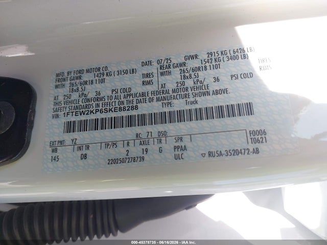 Ford F-150 Stx 2025 1FTEW2KP6SKE88288 Image 9