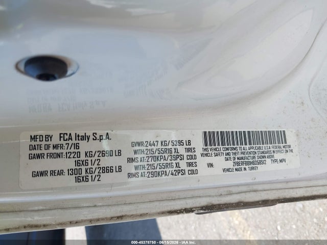 ZFBERFBB1H6D58512 RAM Promaster City Tradesman Slt