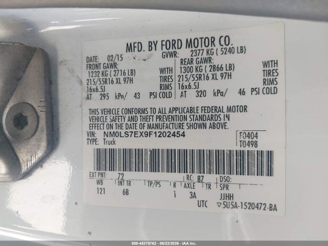 Ford Transit Connect Xl 2015 NM0LS7EX9F1202454 Image 9