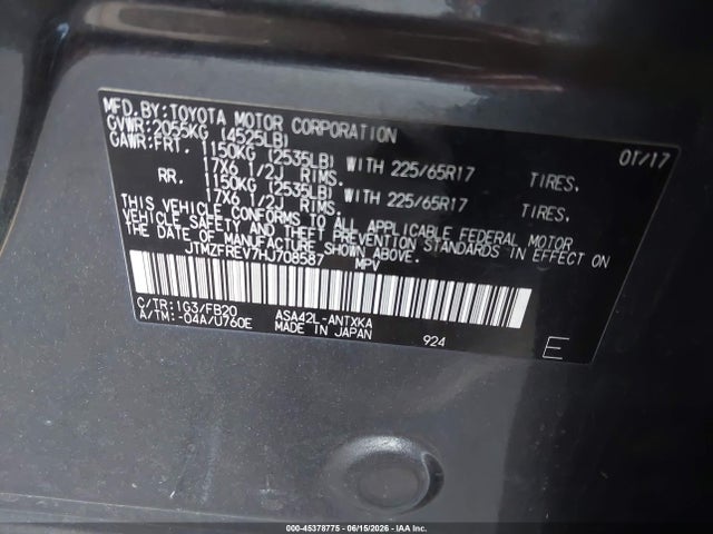 Toyota RAV4 LE 2017 JTMZFREV7HJ708587 Image 9