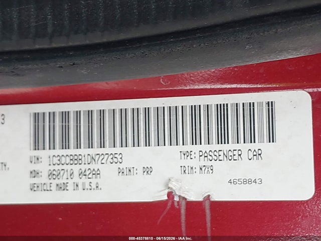 Продажа на аукционе авто 2013 Chrysler 200 Touring, vin: 1C3CCBBB1DN727353, номер лота: 45378810