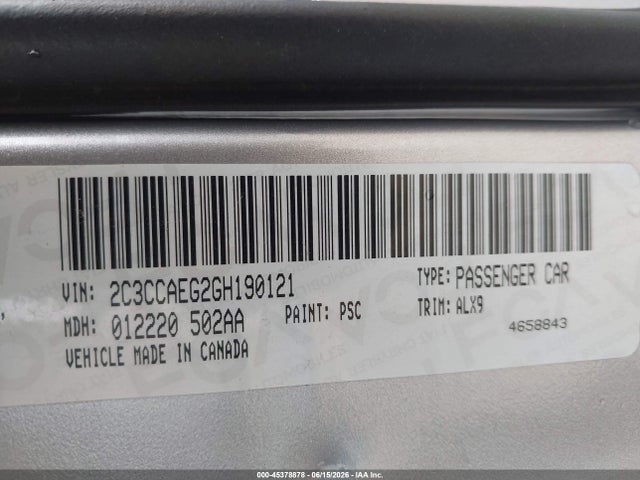 Chrysler 300C 2016 2C3CCAEG2GH190121 Image 9