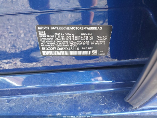 BMW X5 M60i 2025 5UX33EU04S9X45116 Image 9
