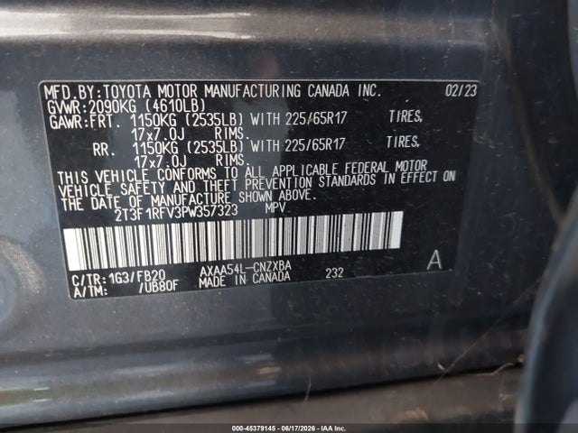 Toyota RAV4 LE 2023 2T3F1RFV3PW357323 Image 9