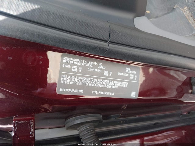 Lucid Air Pure 2023 50EA1PFA5PA007083 Image 9
