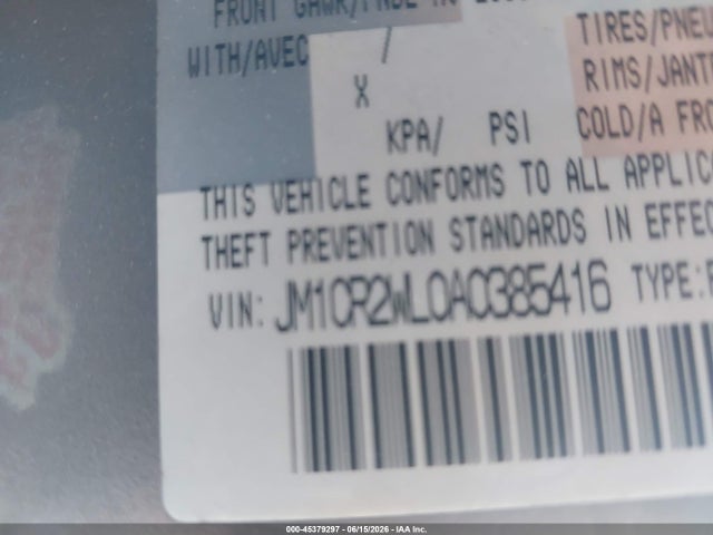 Auction sale of the 2010 Mazda Mazda5 Sport, vin: JM1CR2WL0A0385416, lot number: 45379297