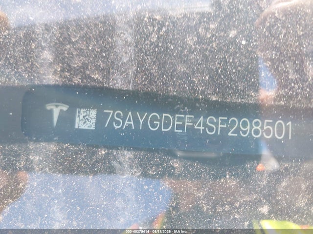 2025 Tesla Model Y Performance Dual Motor All-wheel Drive მანქანა იყიდება აუქციონზე, vin: 7SAYGDEF4SF298501, აუქციონის ნომერი: 45379414