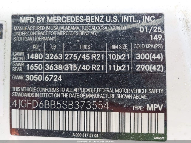 4JGFD6BB5SB373554 Mercedes-Benz Amg Gle 53 Coupe 4matic+