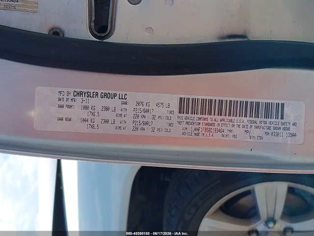 Продаж на аукціоні авто 2011 Jeep Compass, vin: 1J4NF1FB5BD193464, номер лоту: 45380188