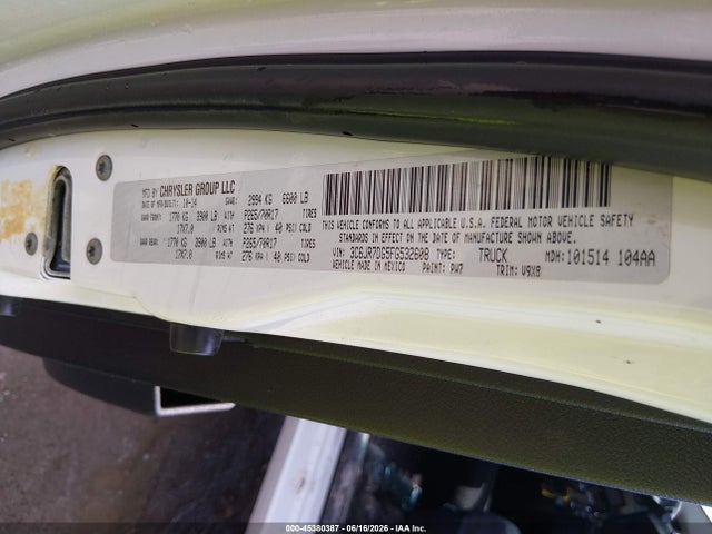 RAM 1500 Tradesman 2015 3C6JR7DG5FG532608 Image 9