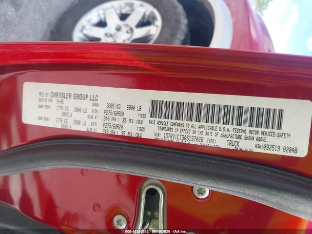 Aukcja sprzedaży 2010 Dodge Ram 1500 Laramie, vin: 1D7RV1CT3AS137028, numer aukcji: 45380542