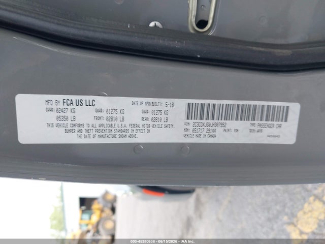 Auction sale of the 2018 Dodge Charger Gt Awd, vin: 2C3CDXJG0JH307952, lot number: 45380638