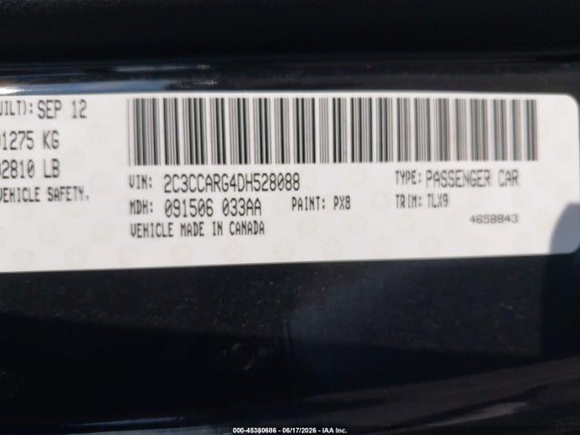 Продажа на аукционе авто 2013 Chrysler 300 Motown, vin: 2C3CCARG4DH528088, номер лота: 45380686