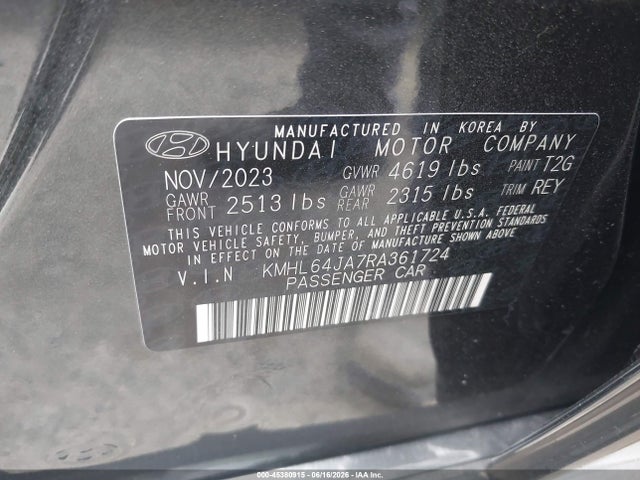 Hyundai SONATA SEL 2024 KMHL64JA7RA361724 Image 9