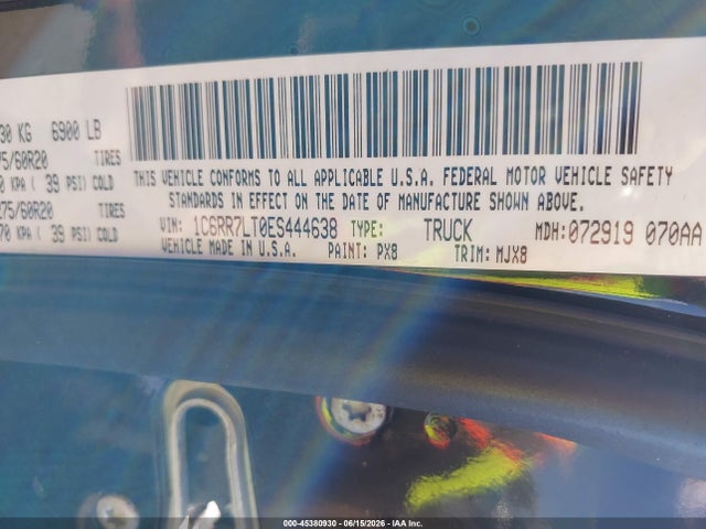 Auction sale of the 2014 Ram 1500 Lone Star, vin: 1C6RR7LT0ES444638, lot number: 45380930